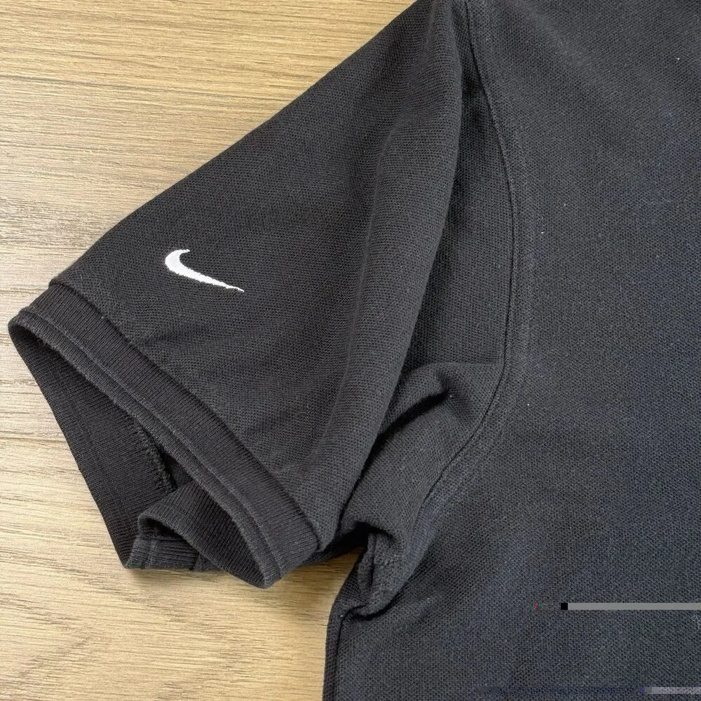 Nike Court Heritage Shirt Men Large Polo Tennis Vintage Black Cotton Blend